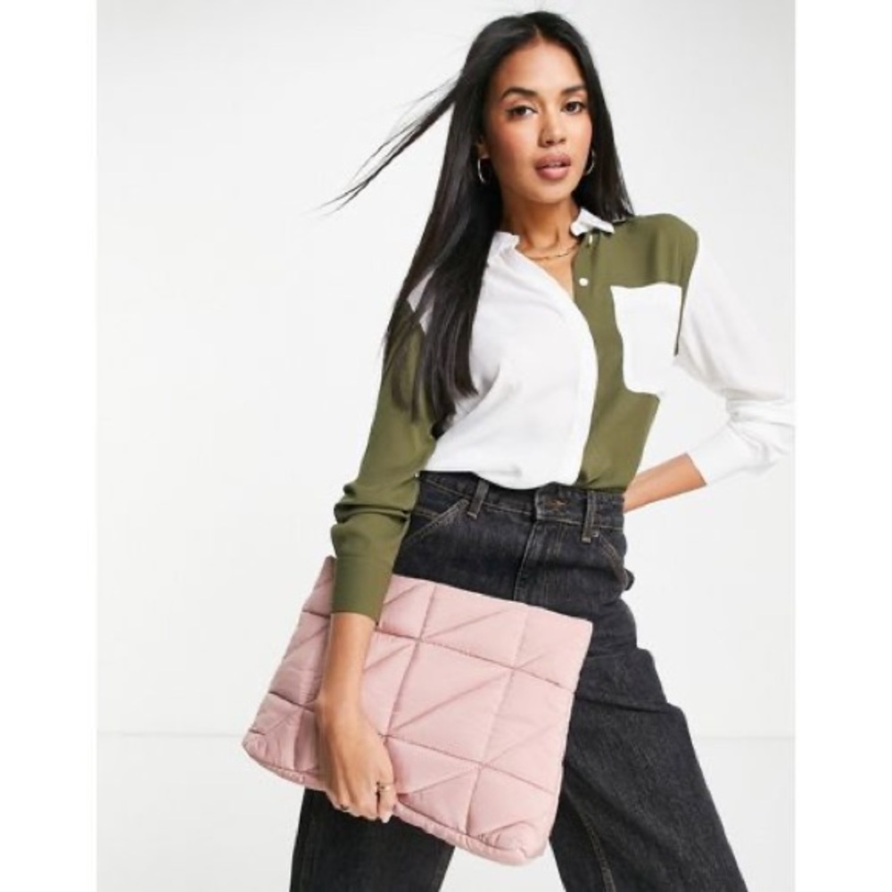 ASOS design colorblock button down SZ: 6